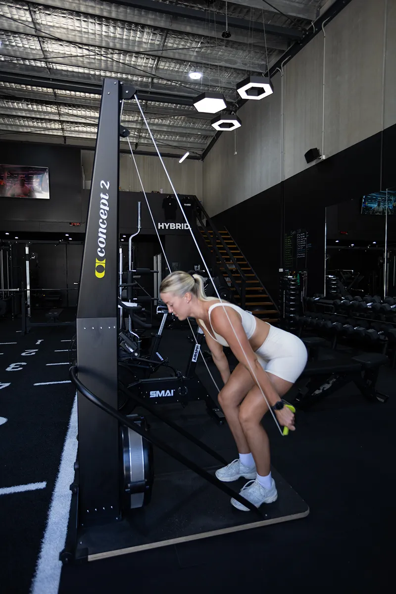 cardio exercise at Hybrid HQ Central Coast - photographed to support dietitian-approved fitness guidance on the Central Coast, promoting strength, mobility, and a healthy lifestyle.