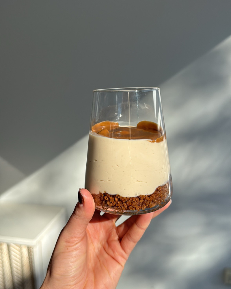 Viral high protein, high calcium healthy biscoff cheesecake snack and dessert dietitian edition